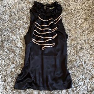 !!SOLD!! Ruffle Sleeveless (semi-halter) Top XXS